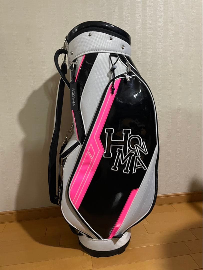 HONMA キャディバッグ 黒白ピンク　美品