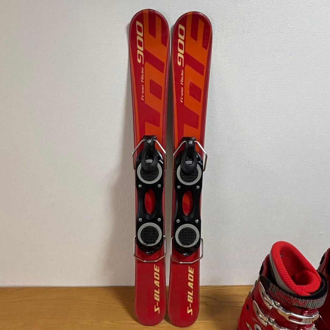メンズ　ショートスキー　ファンスキーセット　Gen 27-27.5cm 赤