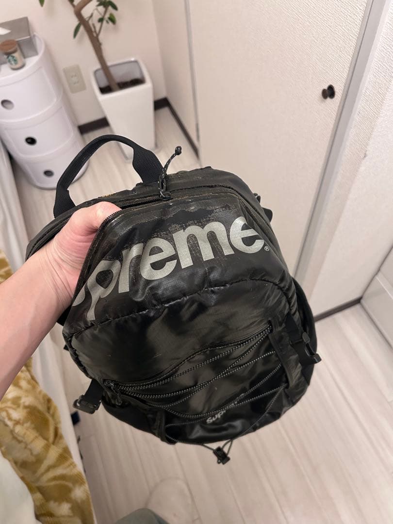 Supreme ブラック リュック・バック