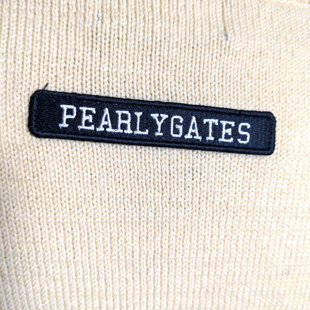 dc24 PEARLY GATES ニット 豹柄 ビッグロゴ メンズXL相当