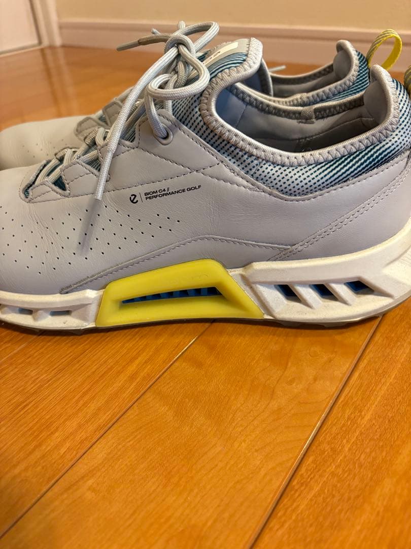 超美品　ecco ゴルフシューズ 43 EU ライトグレー/箱なし