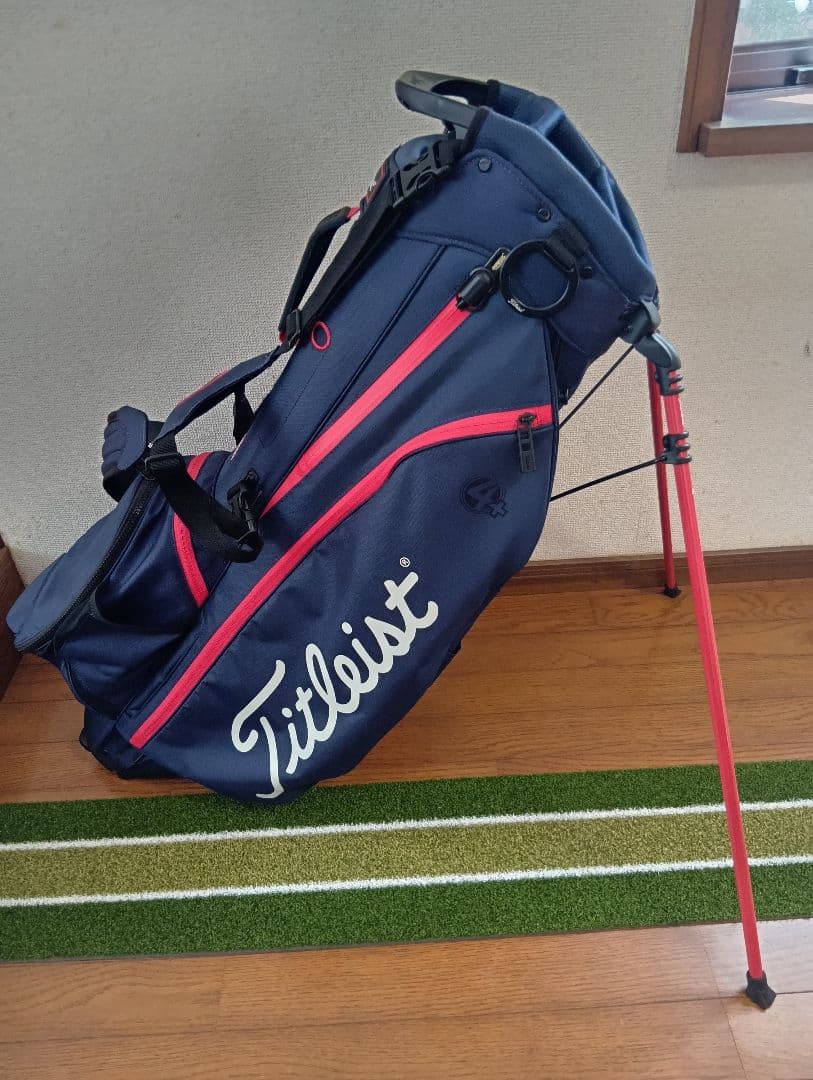 Titleist ゴルフキャディバッグ ネイビー/レッド