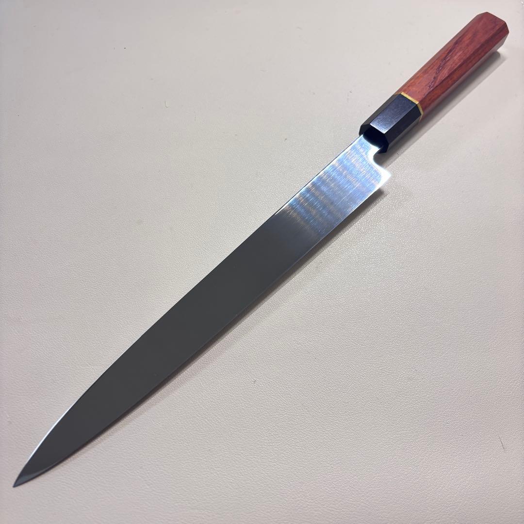 柳刃包丁 9寸 270mm 鏡面 柳刃包丁 鏡面　八角柄 刺身包丁~