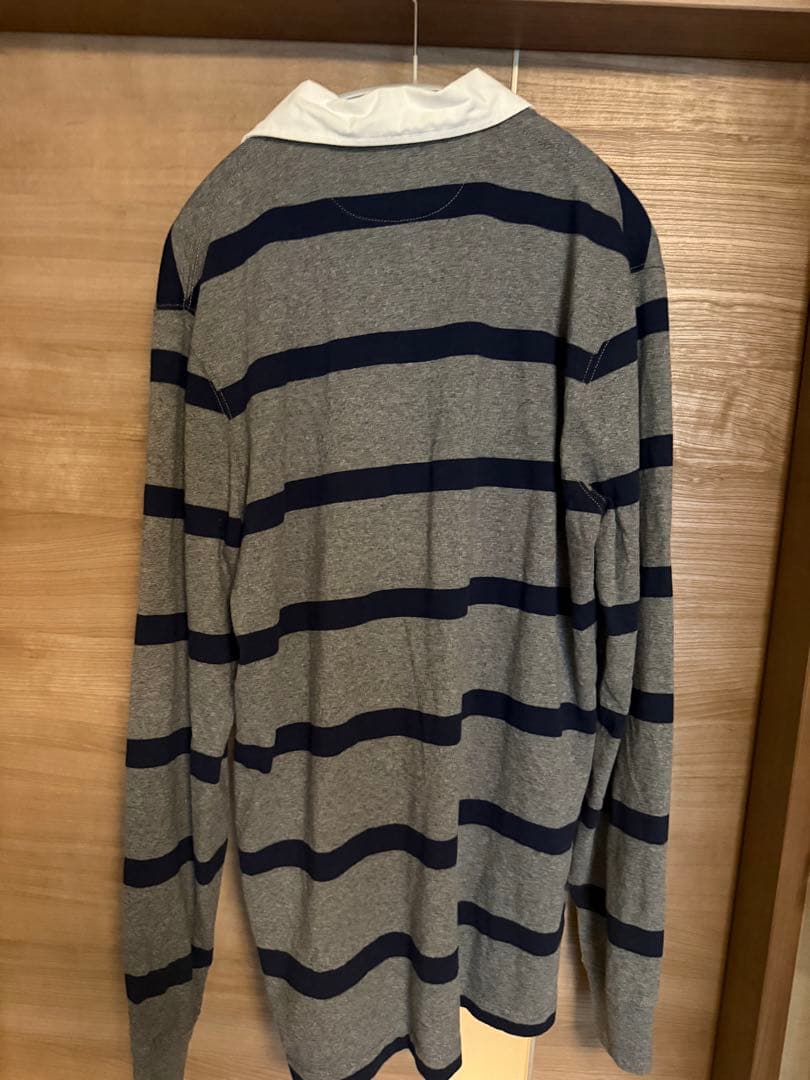 Polo Ralph Lauren ラガーシャツ グレー/ネイビーSサイズ