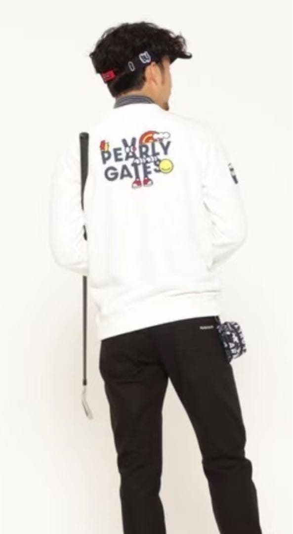 新品 正規品 パーリーゲイツ どうしちゃったPG 白 サイズ7 XXL