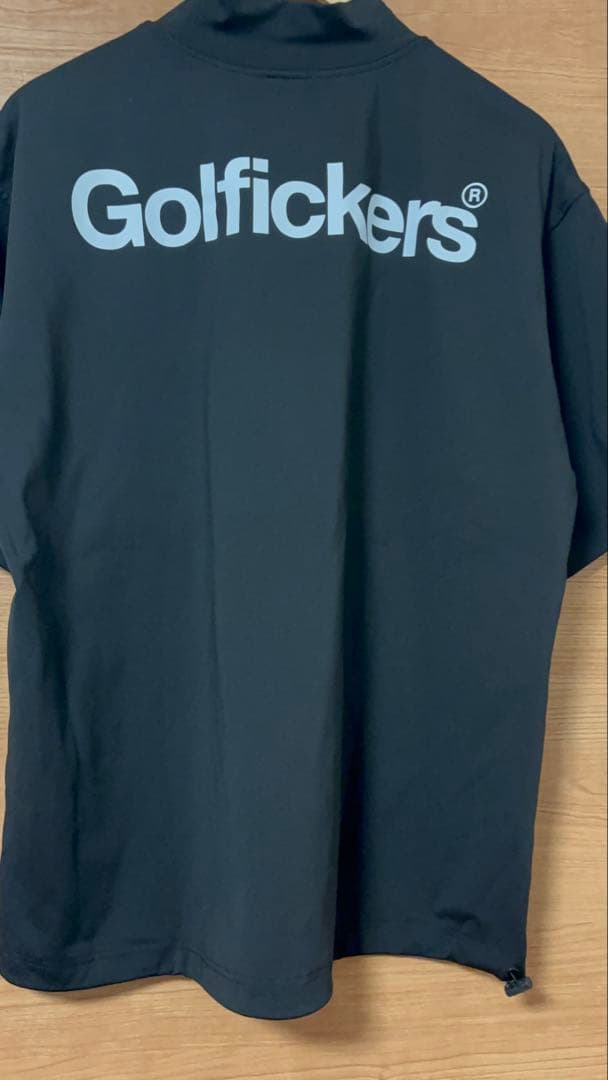 Golfickers 黒 ハイネック ゴルフシャツ