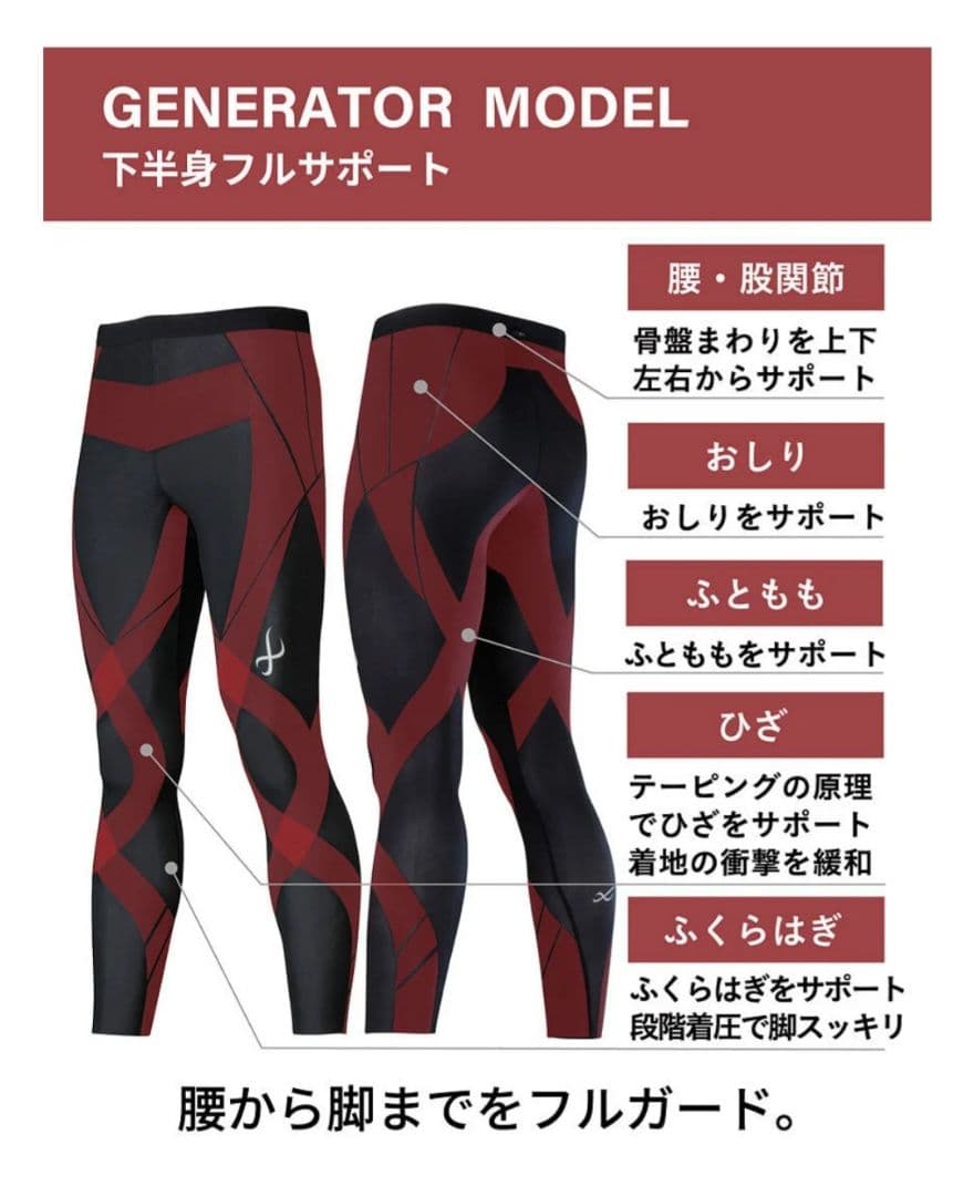 ★新品・未使用★ CW-X スポーツタイツ、ジェネレーター、Sサイズ