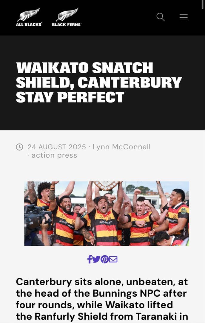 Canterbury team WAIKATO DRAUGHT☆長袖ラガーシャツ