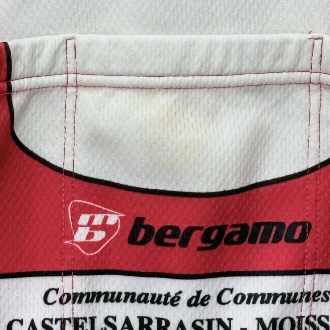 CASTELSARASIN サイクルジャージ レッド/ホワイト M 輸入 古着