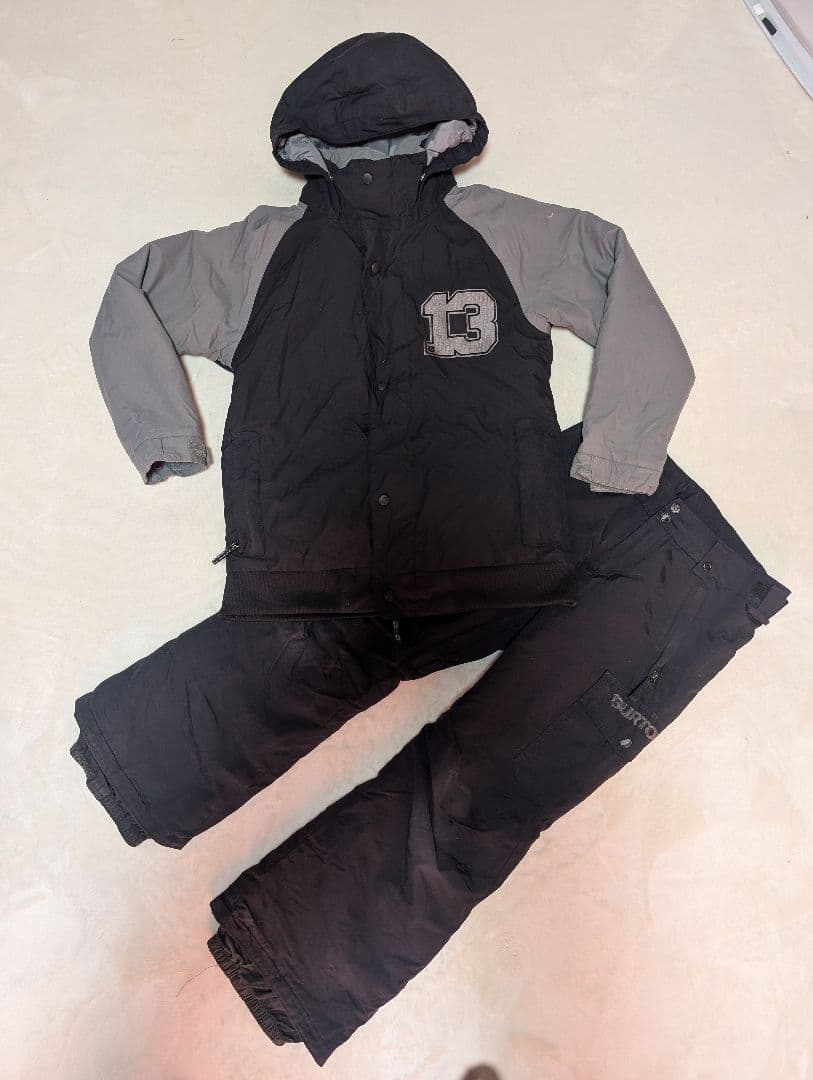 BURTONスノーボードウェア上下セットキッズMバートン（ブラック）