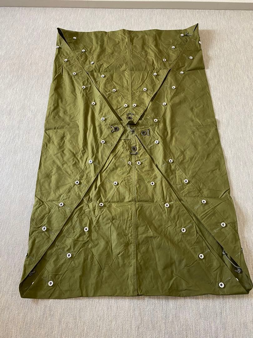 【極美品・展開図有】 ノルウェー軍幕 OD 1枚