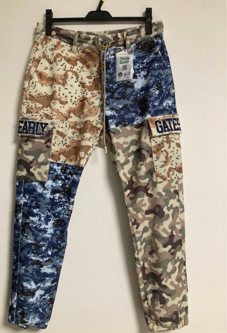 新品　パーリーゲイツ マルチ カモフラ プリント ダブルラッセル ジョガーパンツ
