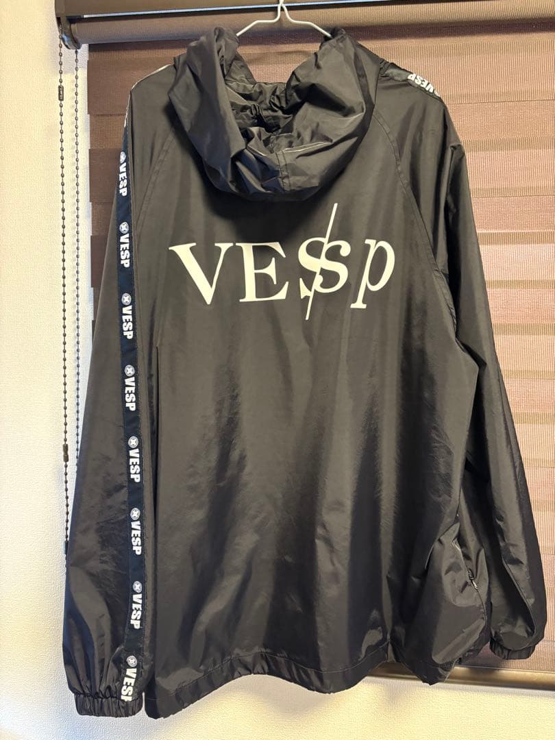 VESP ブラック フード付きアウター XXL