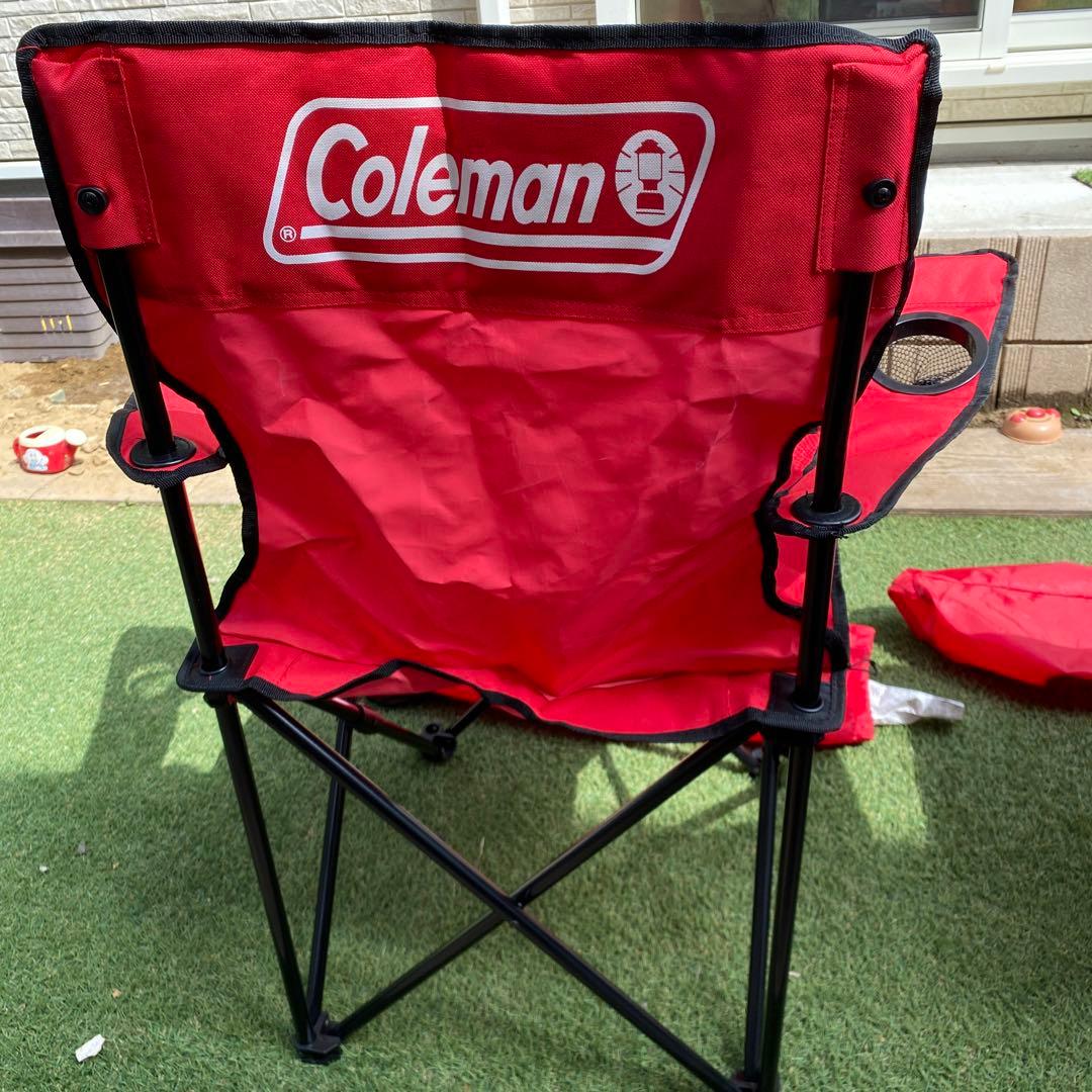 H*U様 Coleman 折りたたみチェア 赤 収納バッグ付き　2個セット