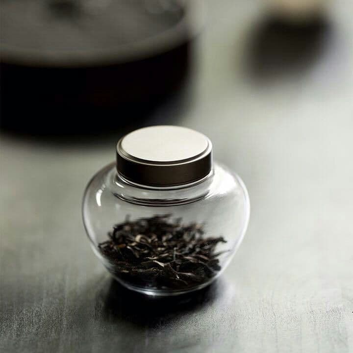 ガラス製 密封 茶筒6
