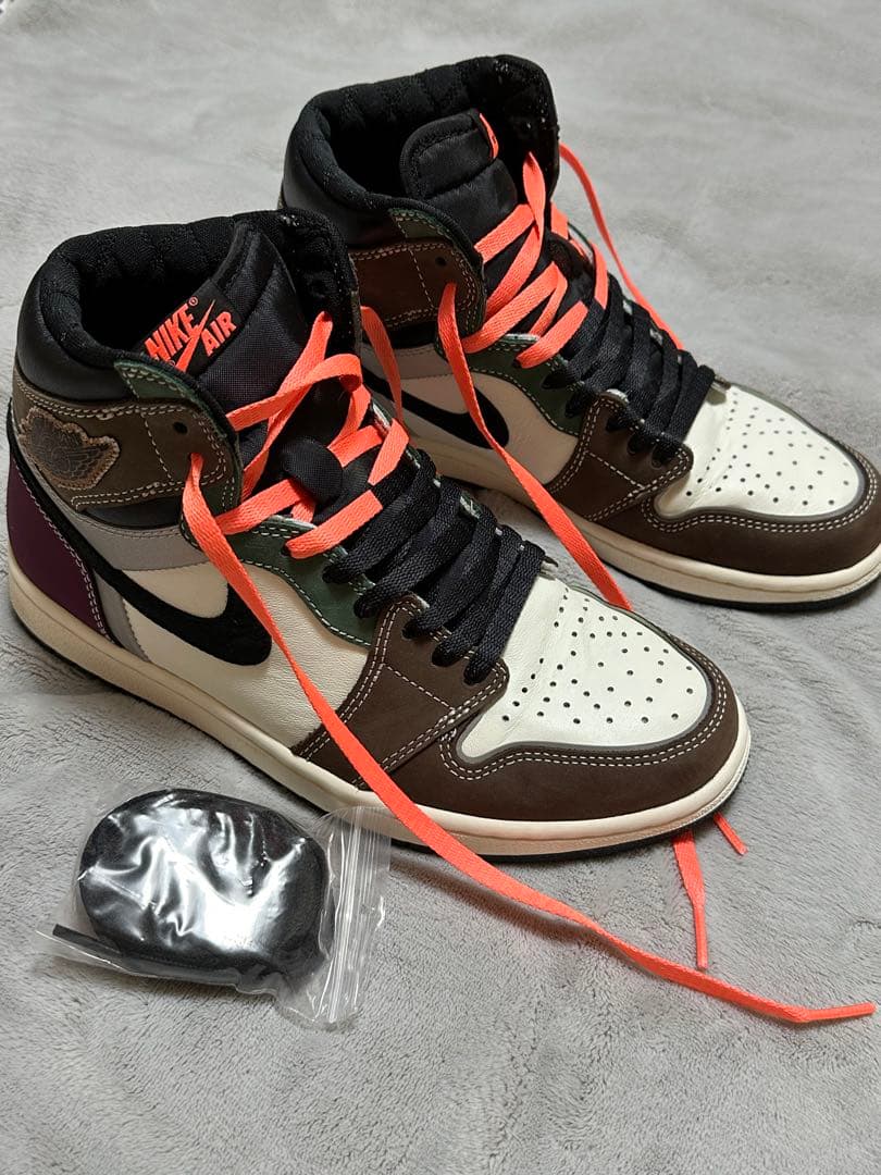 Nike Air Jordan 1 ブラウン/ホワイト/パープル26cm メンズ