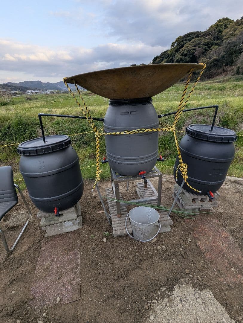 雨水タンク130L黒コック付き