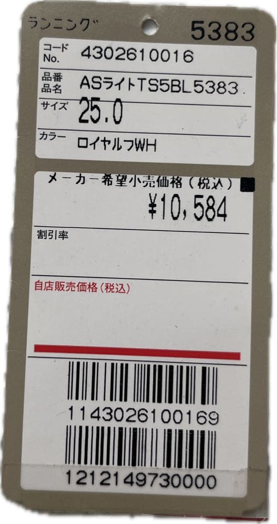 ASICS ランニングシューズ ライトレーサーTS5 TJL430 25.0cm