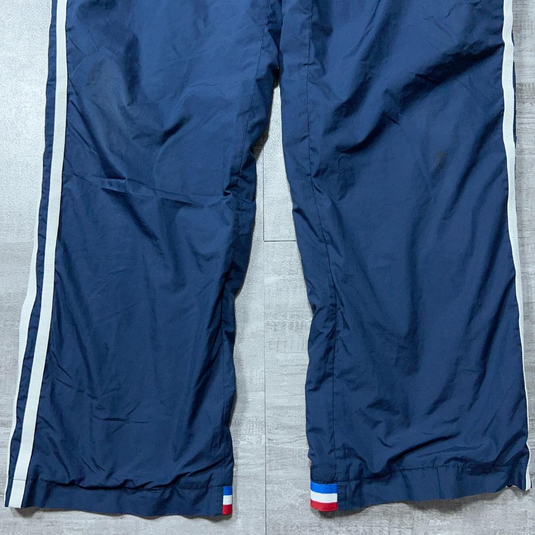 美品 adidas 防寒 裏地 ウィンドブレーカー上下セット メンズ Mネイビー