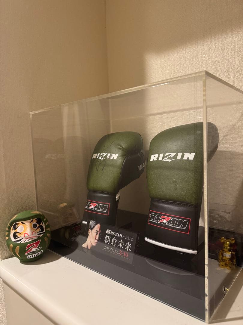 朝倉未来RIZIN サイン入り ボクシンググローブ グリーン