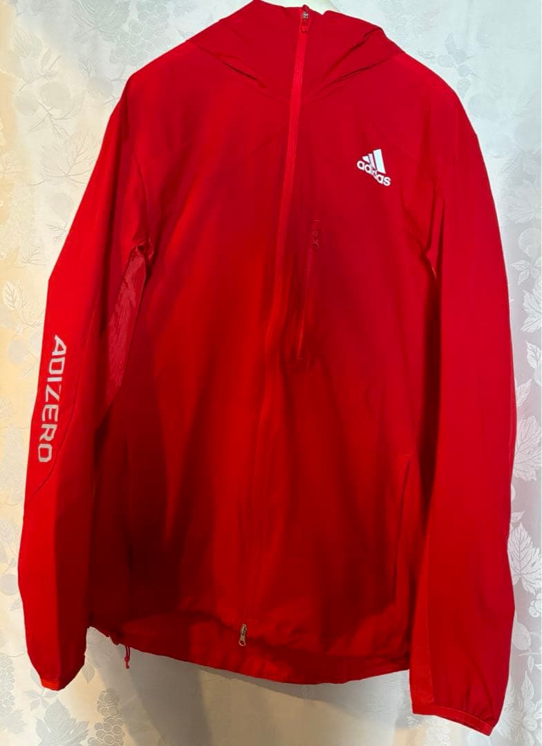 adidas ADIZERO ランニングジャケット レッド