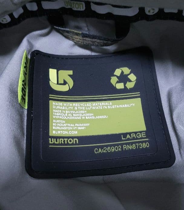 【バートン BURTON】スノーボードウェアパンツ ズボン ブラックチェック