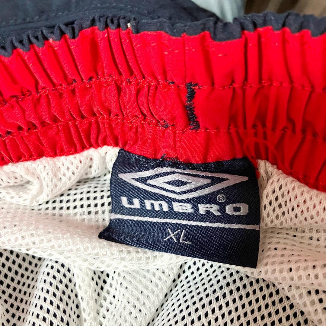 UMBRO　トラックパンツ　ネイビー　ジャージ　ロゴ　メッシュ　フィットネス