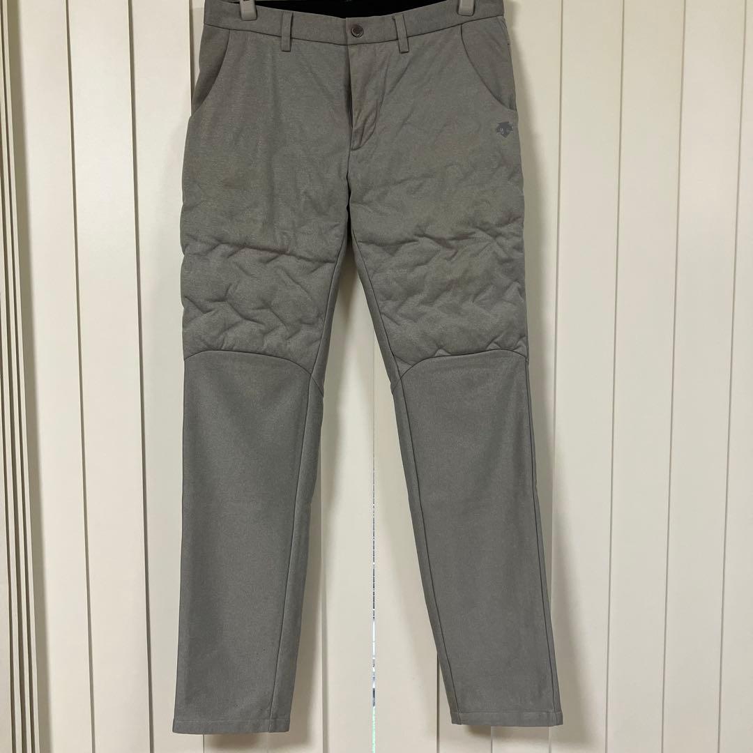 DESCENTE ライトグレー フリースパンツ ゴルフ サイズO(XL)