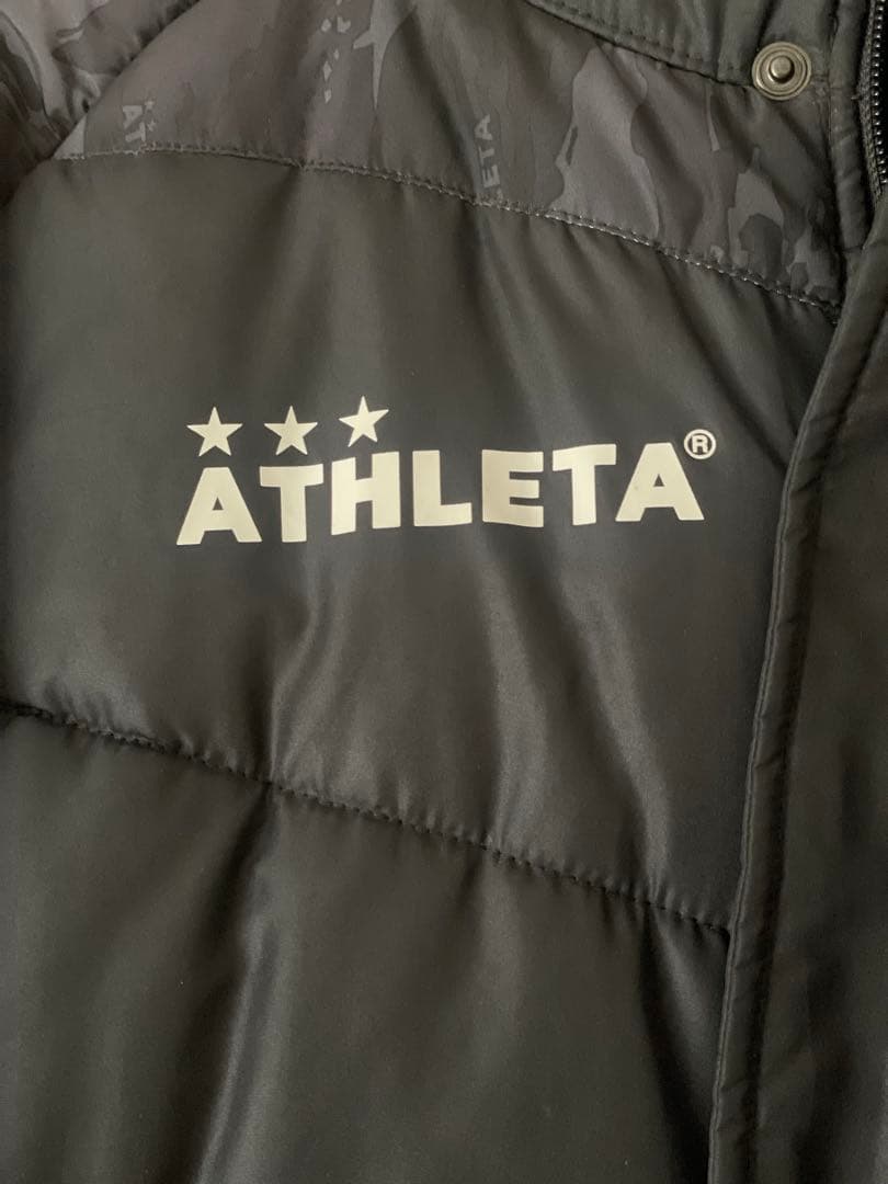 ATHLETA カモフラージュ ベンチコート ブラック　160㎝