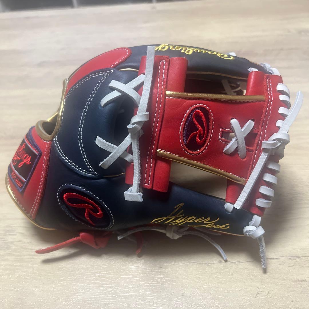Rawlings ES-L1287 軟式グローブ ネイビー/レッド