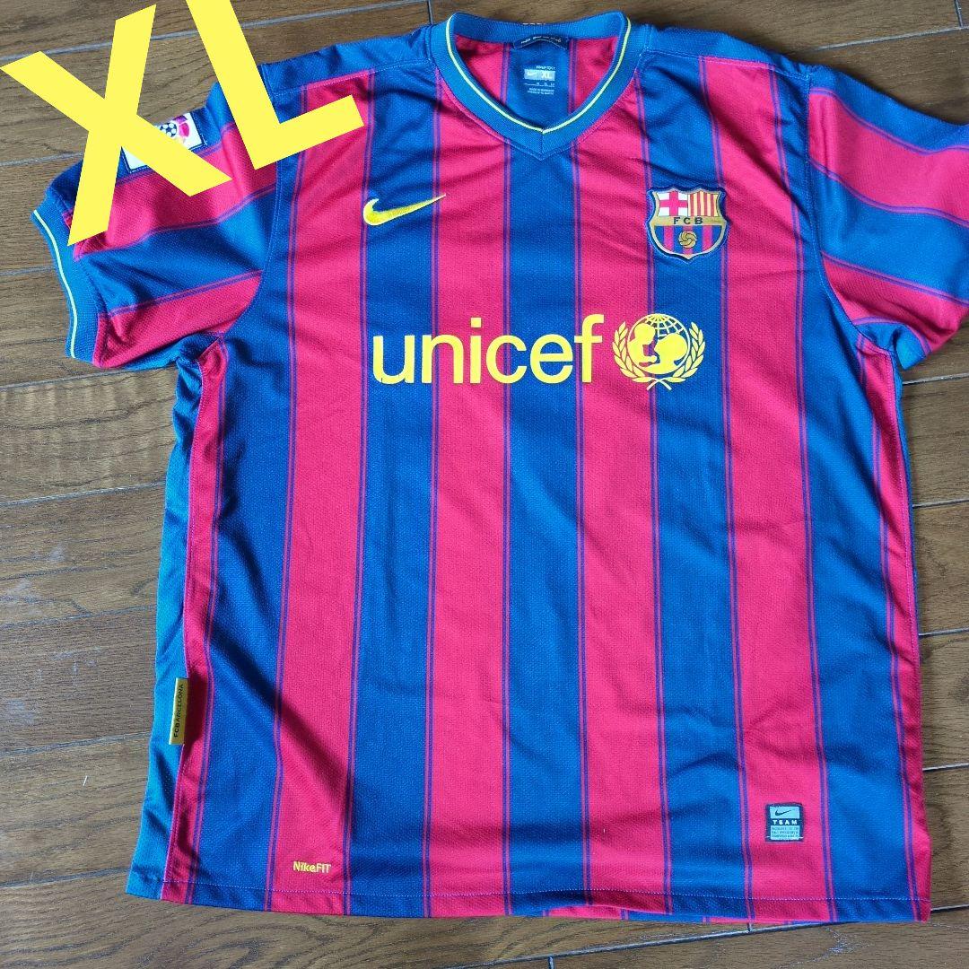 【激レア廃盤】FC バルセロナ NIKE ユニフォーム 刺繍ロゴ サッカー L