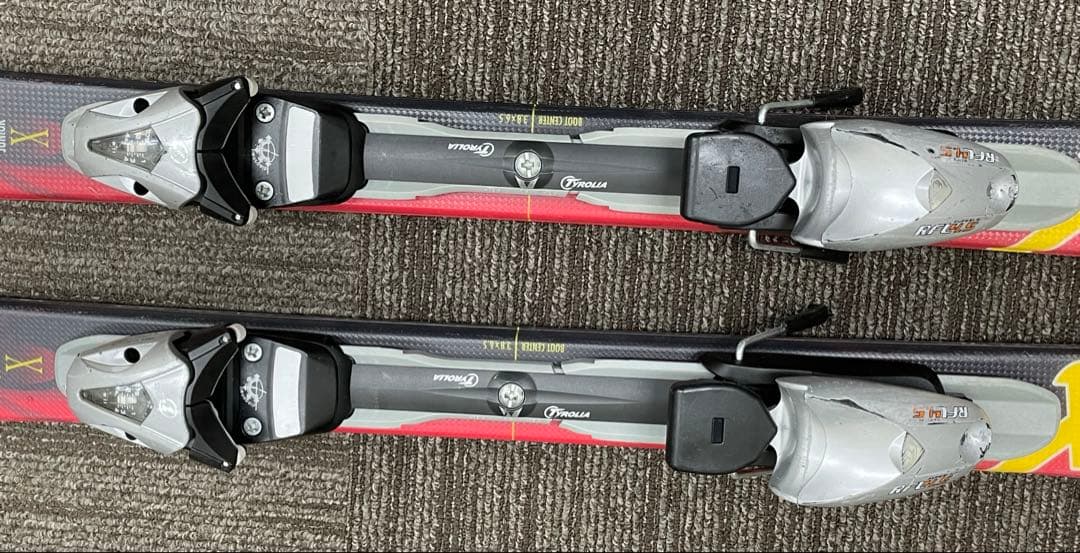 【中古】ジュニア用スキー板 OGASAKAレッド/ブラック130mm