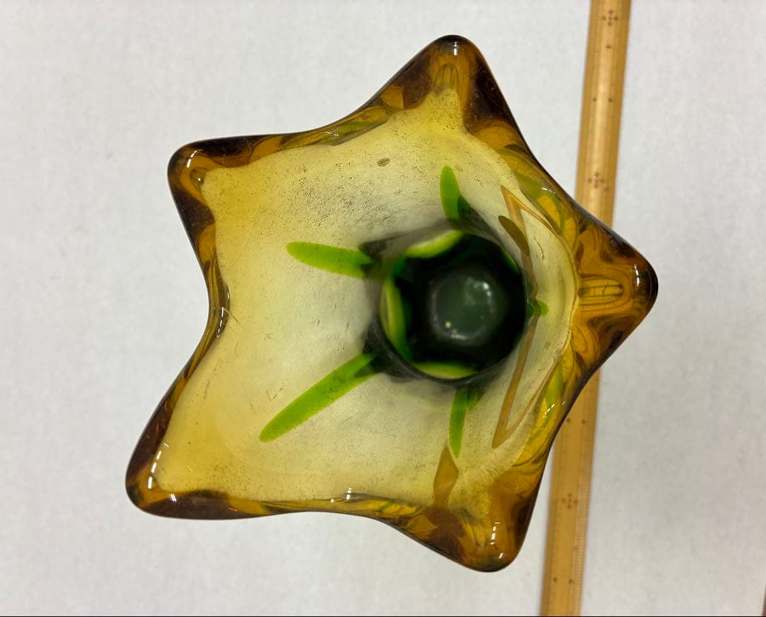 ガラス製花瓶　星型　花器