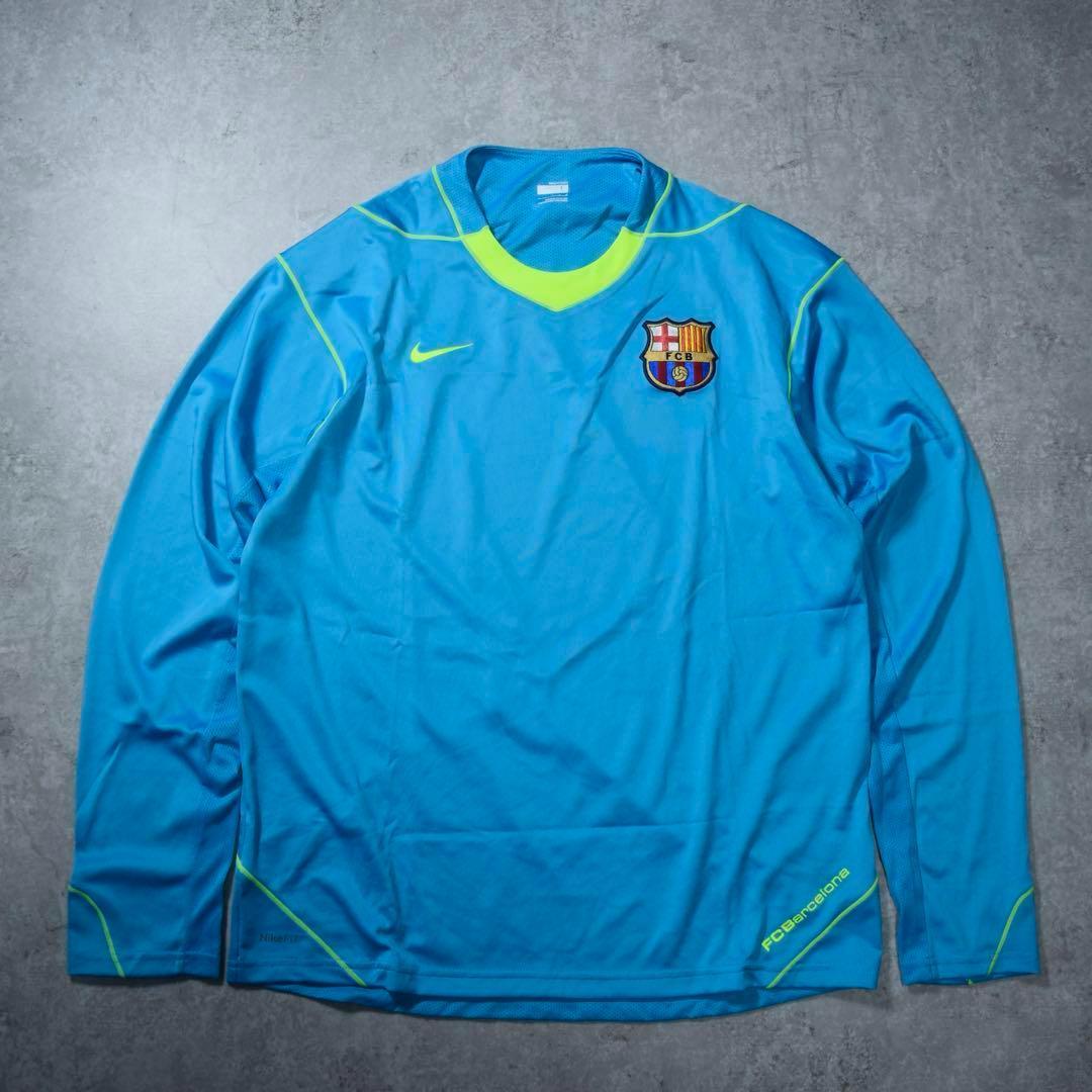 y2k NIKE バルセロナ 2007/08 長袖ゲームシャツ 00s テック