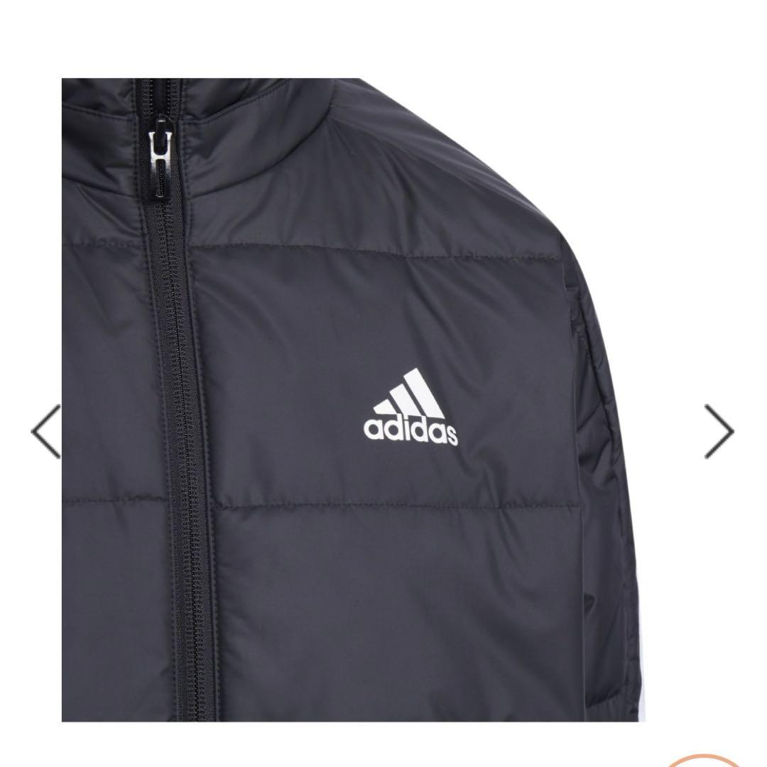 新品未使用　adidas アディダス　ベンチコート　ブラック　タグ付　160