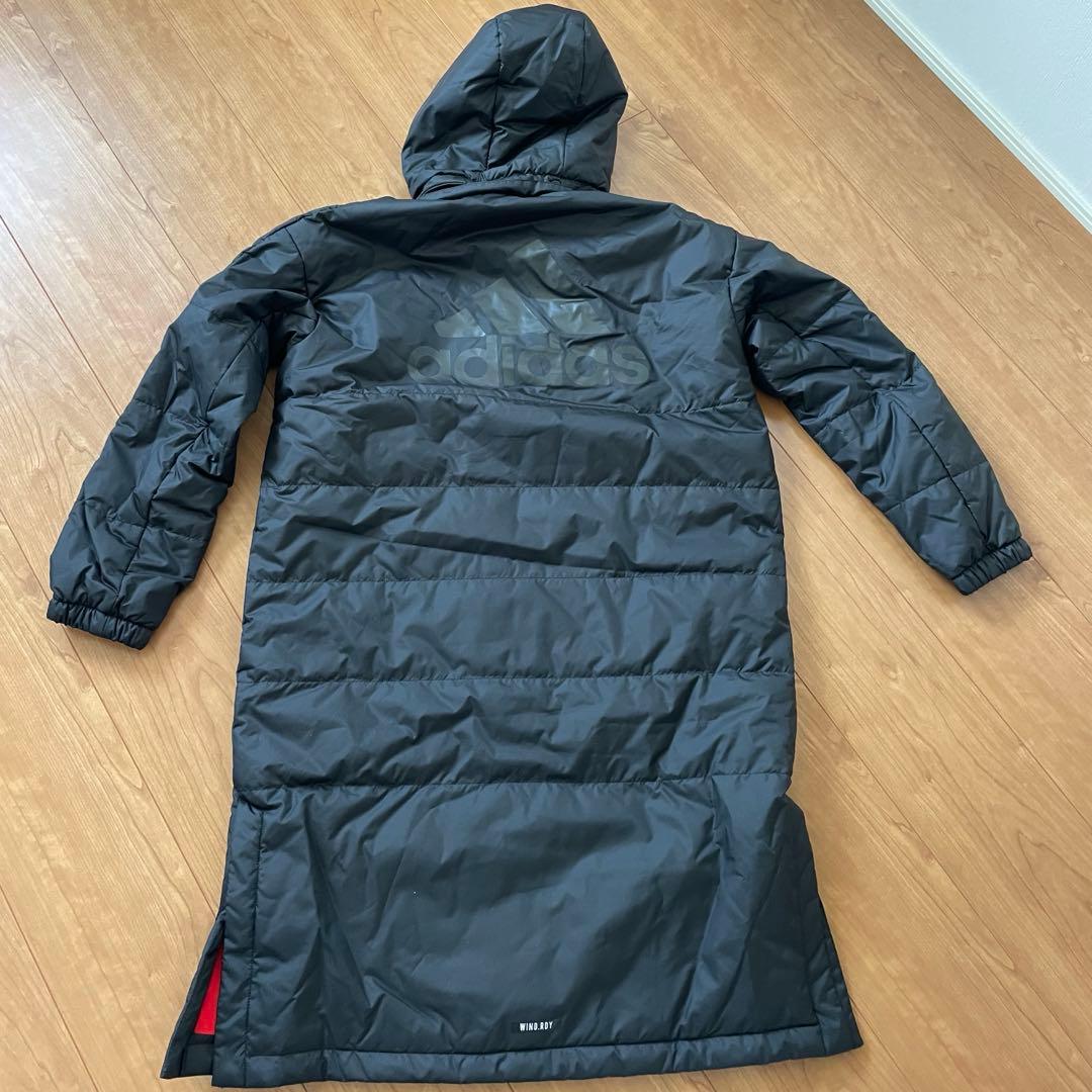 新品未使用　adidas アディダス　ベンチコート　ブラック　タグ付　160