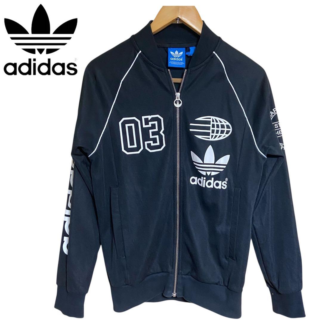adidasアディダス 03トレフォイルロゴ トラックジャケット 黒　M