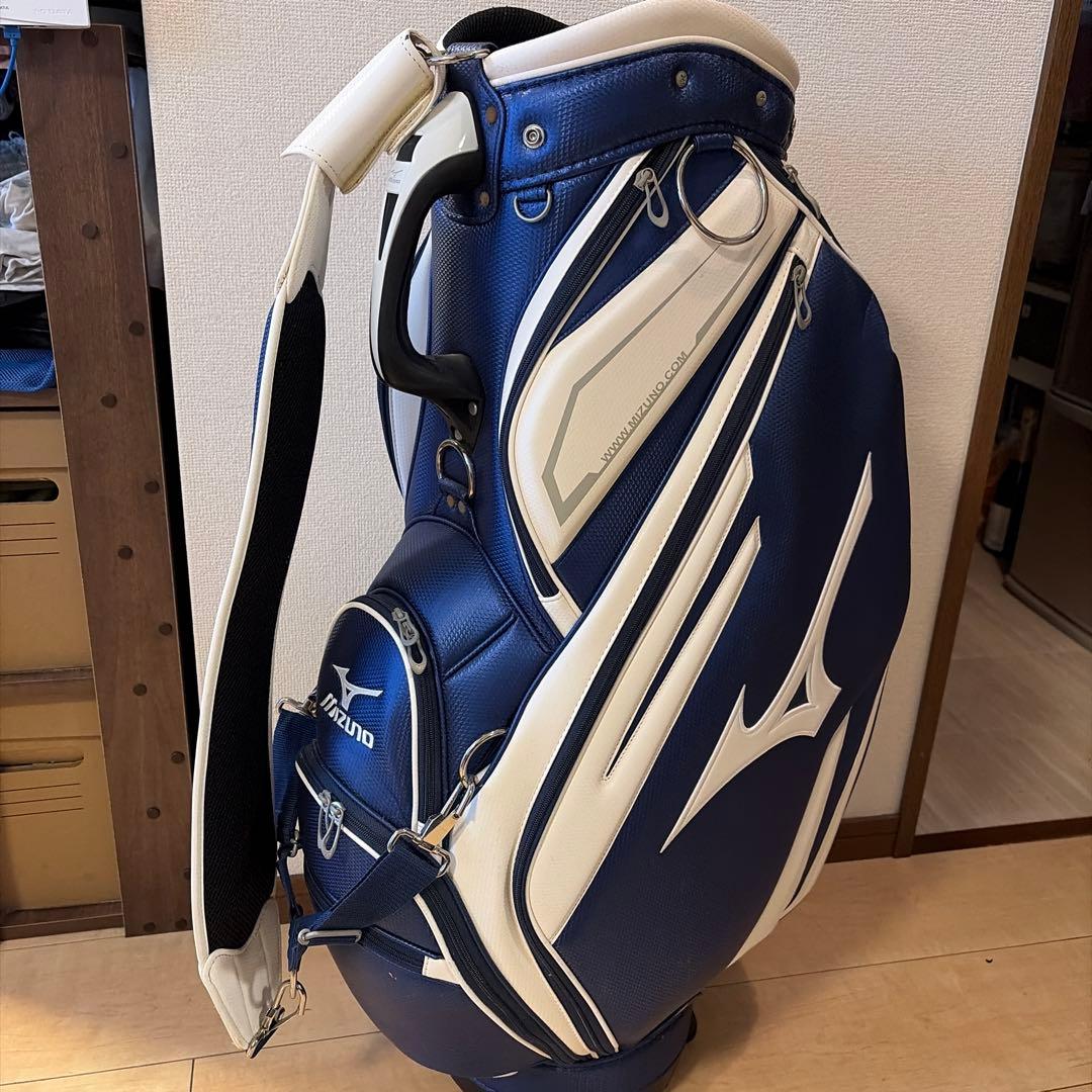 Mizuno キャディバッグ ネイビー/ホワイト　ツアーモデルレプリカ