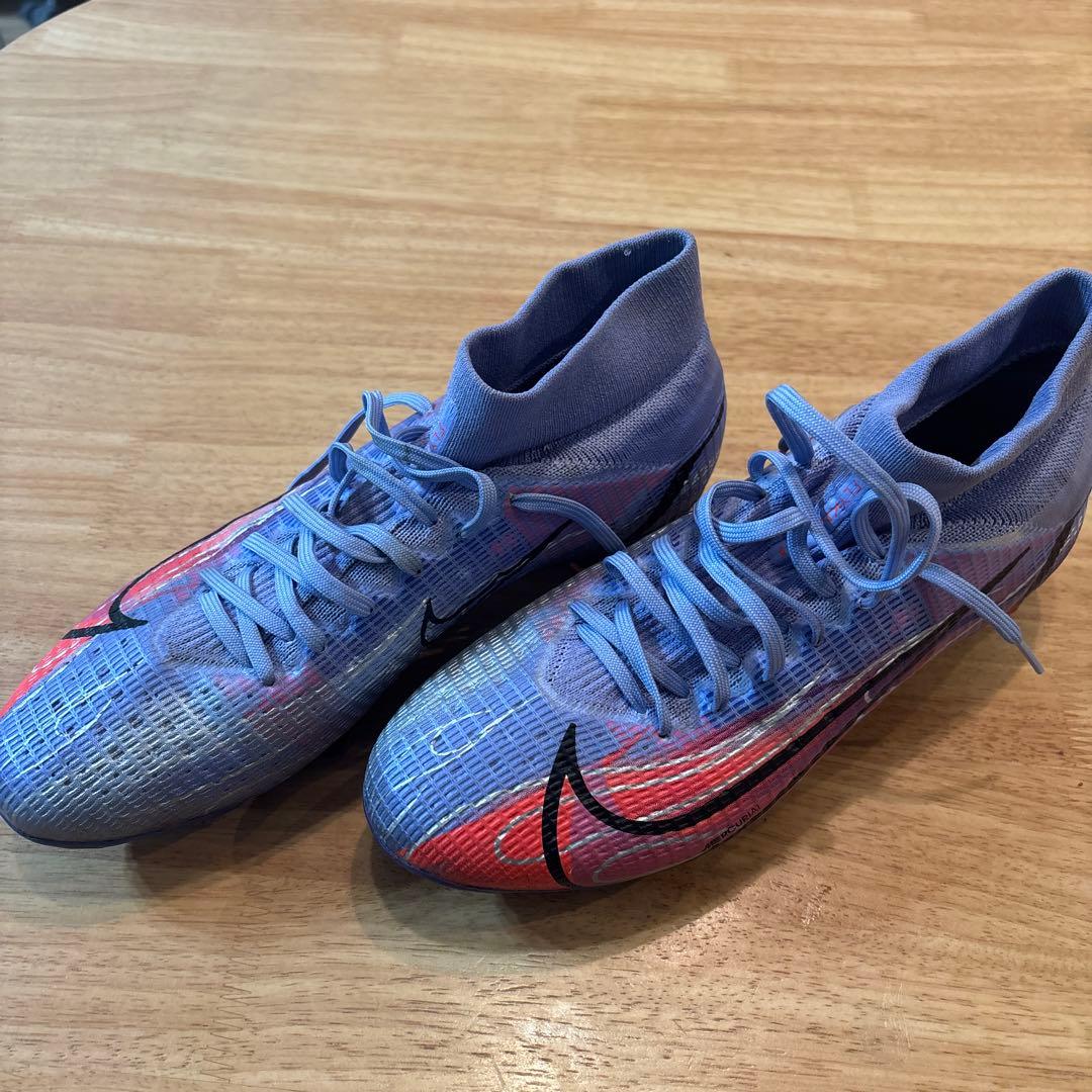 Nike サッカーシューズ ハイカット 紫/赤