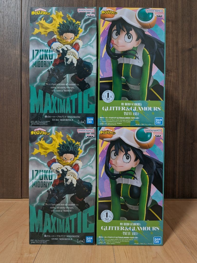 僕のヒーローアカデミア 緑谷出久 蛙吹梅雨 フィギュア 2種4点セット