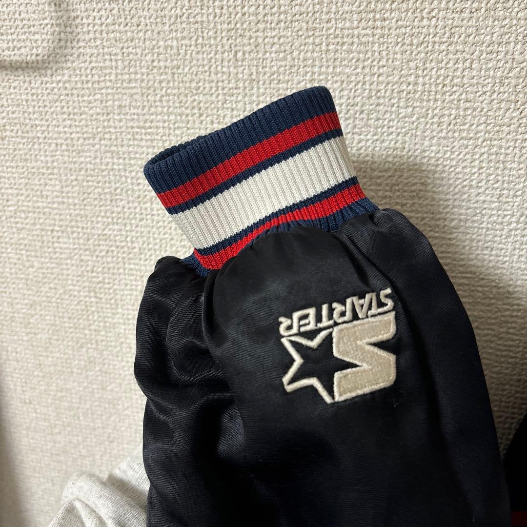 古着　ブルゾン　スターター スタジャン MLB インディアンス ブラック　XL