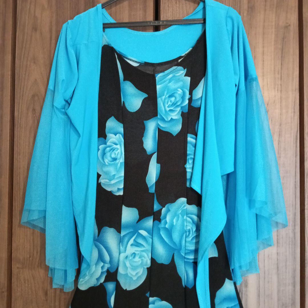 SALE♡社交ダンスドレス 青薔薇