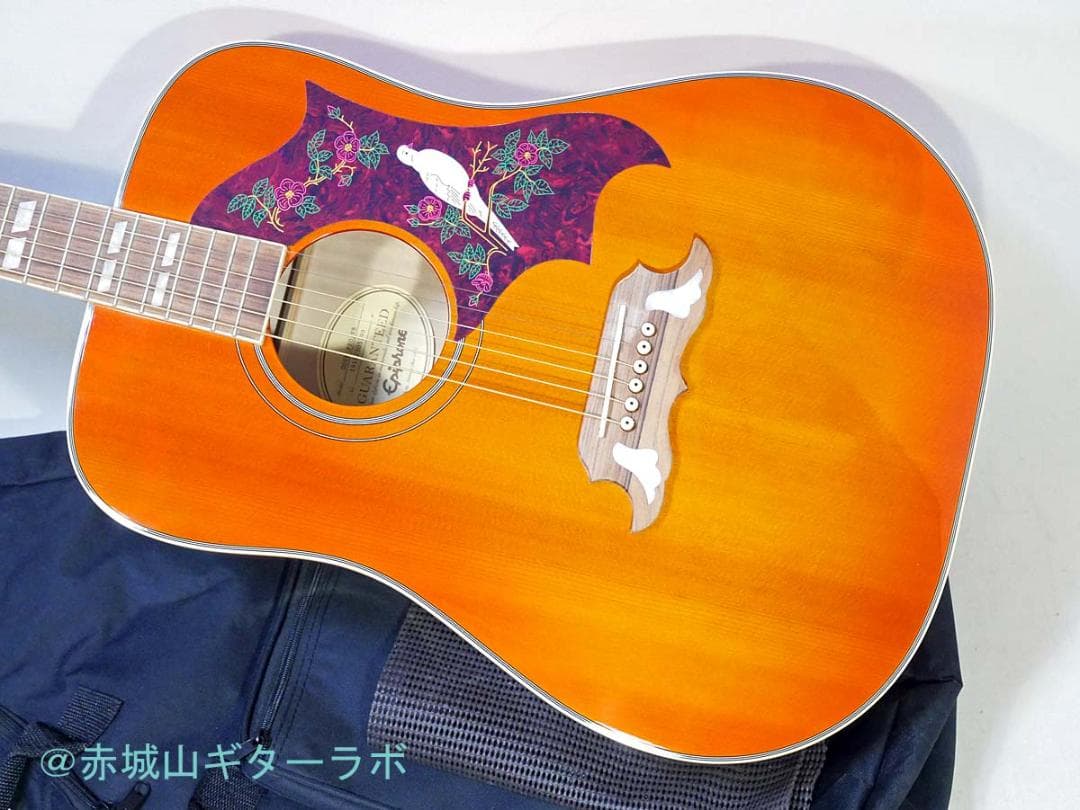 エピフォン DOVE Pro 2019年製 新品同様★純正ソフトギグバッグ付