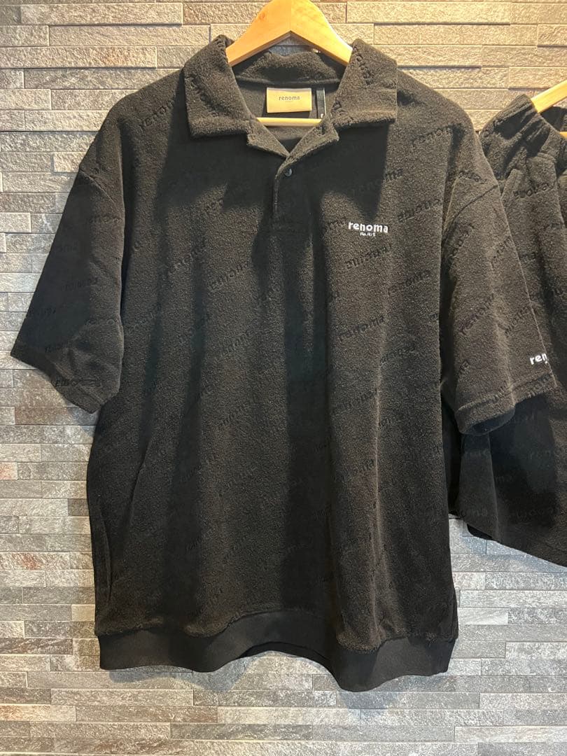 renoma golf　セットアップ　黒　上下XL