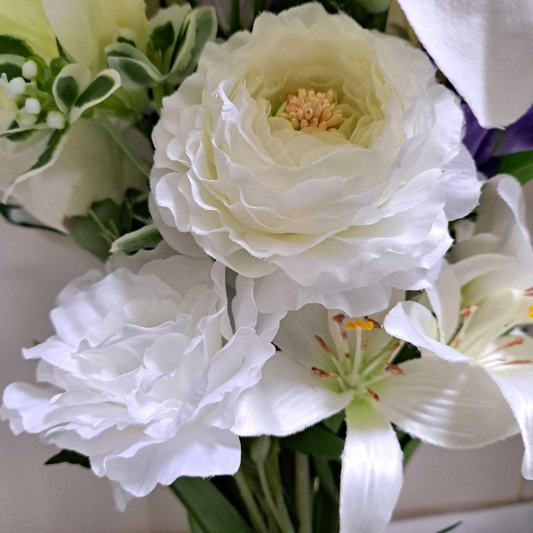 お墓用造花仏花　全長48cm. 一対　新品未使用リアル供花　No264