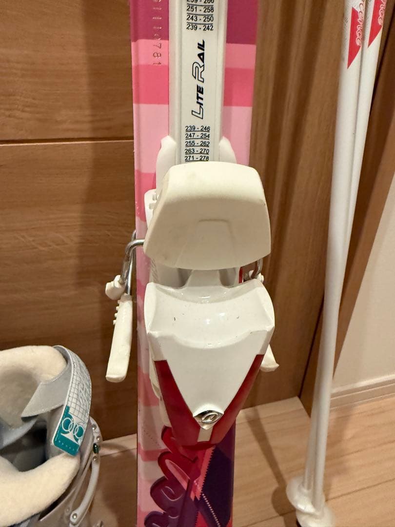 女性用 スキー3点セット 140cm 24cm 1回のみ使用！初心者OK