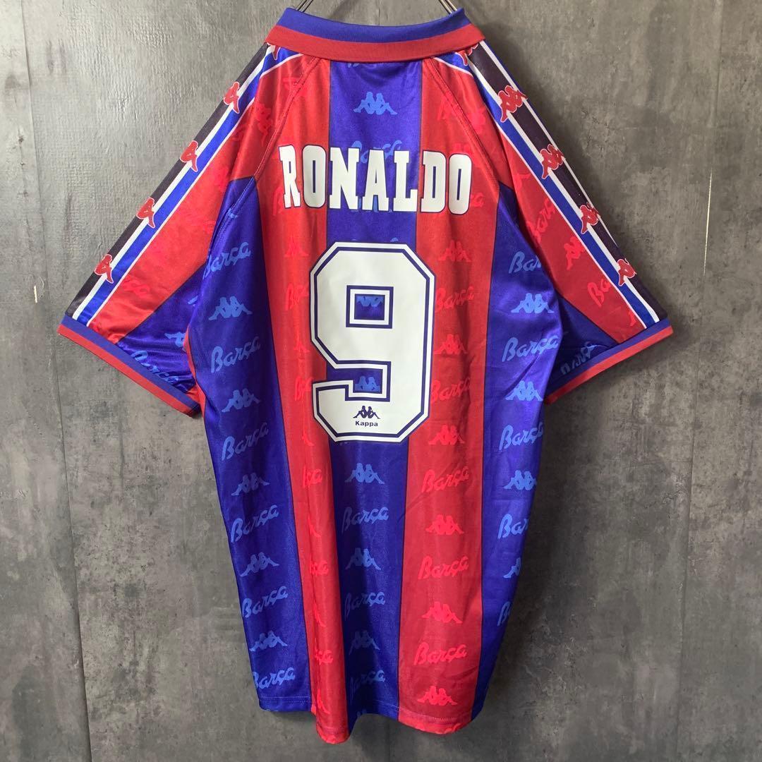【★ロナウド】 カッパ バルセロナ 96/97 レトロユニフォーム 9番 2XL