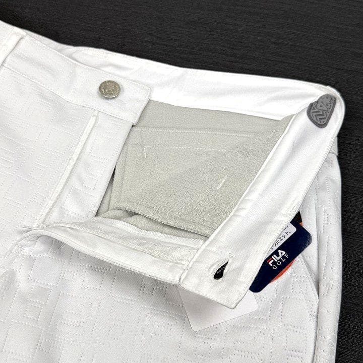 新品 フィラ ゴルフ 高周波キルト 3層ボンディング パンツ フリース 白 82