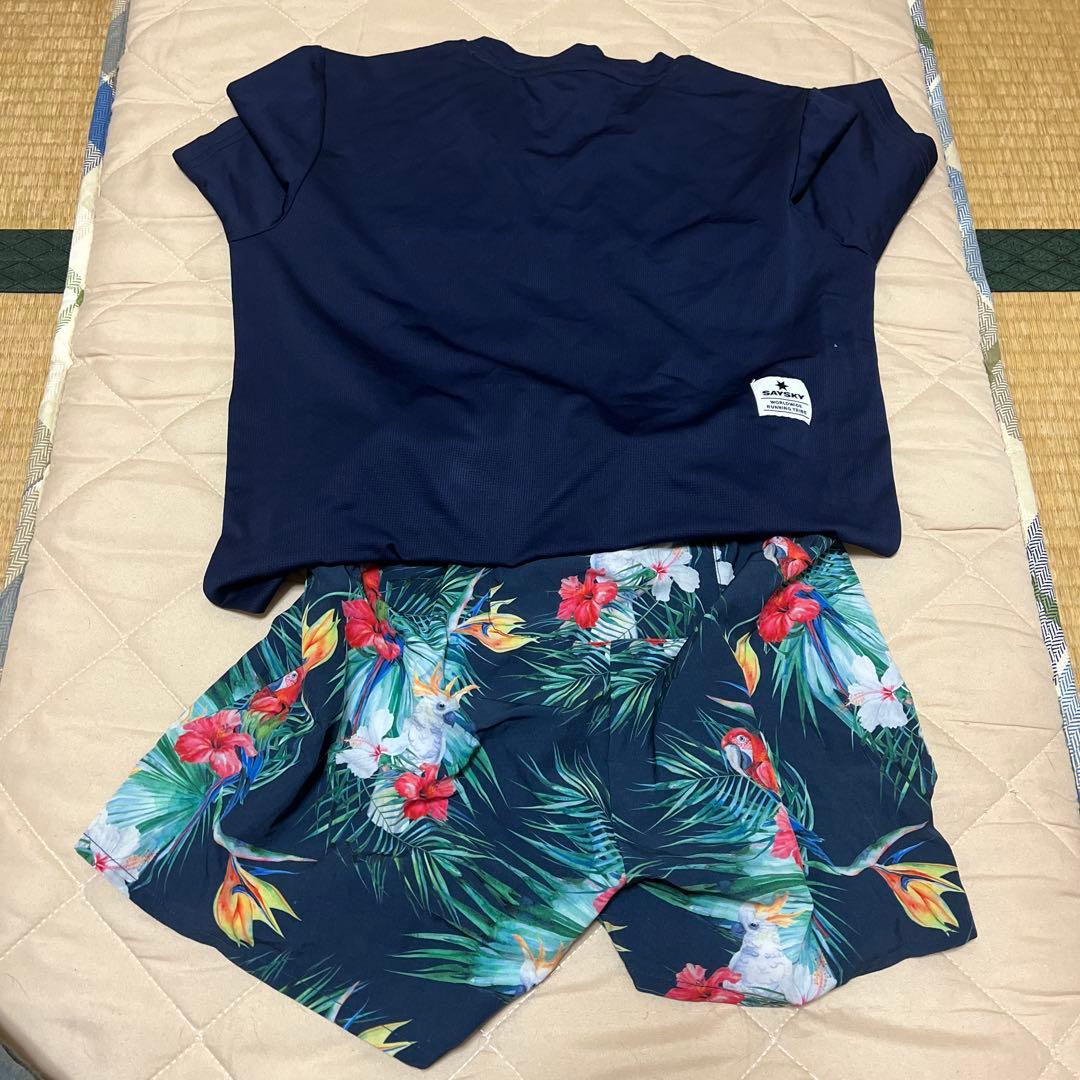 SAYSKY トロピカルTシャツとショーツセット XS