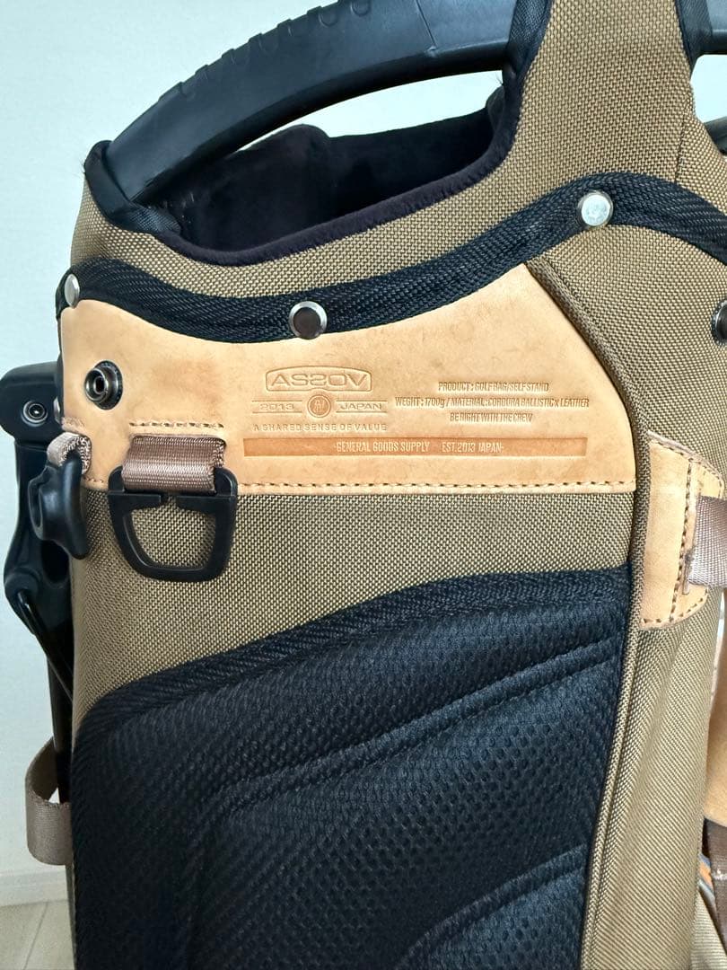 【美品】AS2OV GOLF アッソブゴルフ スタンドキャディバック